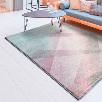 Alfombras 100% Polipropileno HEAT-SET FRISÈ Alfombra geométrica amanecer 60x120